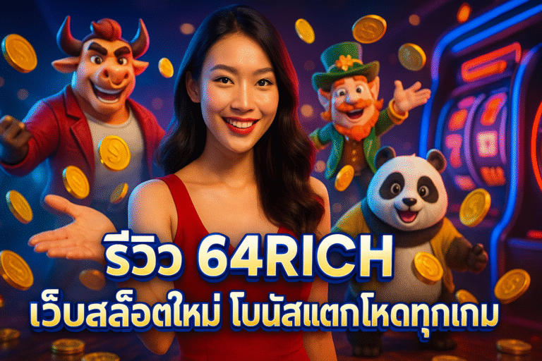รีวิว 64RICHเว็บสล็อตใหม่ โบนัสแตกโหดทุกเกม